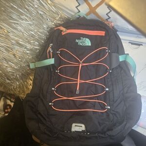 The North Face Black and Orange Backpack